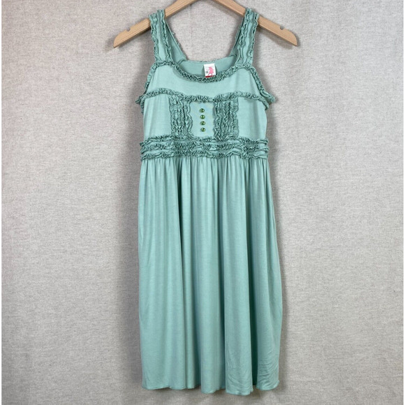 Matilda Jane Kid Girls Ruffled Tank Dress Size 12 Serendipity Emilia Boho Fairy - Picture 1 of 10
